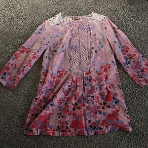 Juicy Couture Pink & Purple Floral Tunic Top